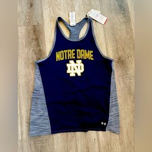Women’s Notre Dame Under Armour tank - dri fit material. Size large.